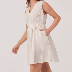 PACT Organic Cotton Coastal Beach Mini Dress Cotton Gauze SIZE MEDIUM